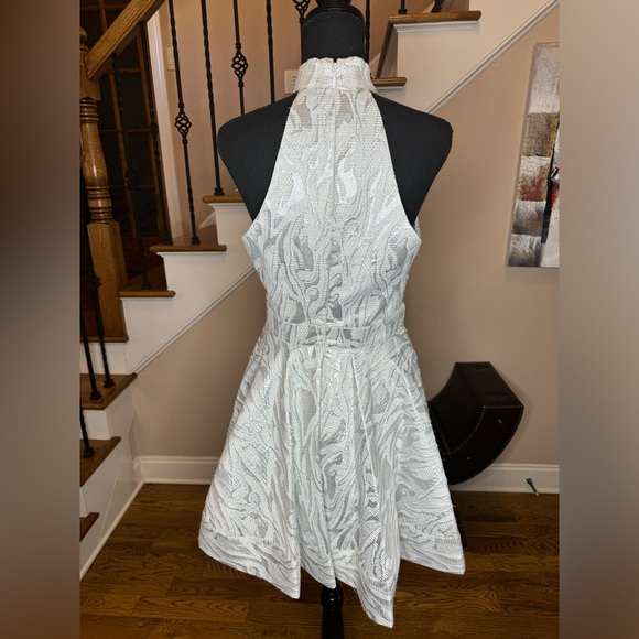 162- GUC Bebe white silver dress. - Picture 2 of 7